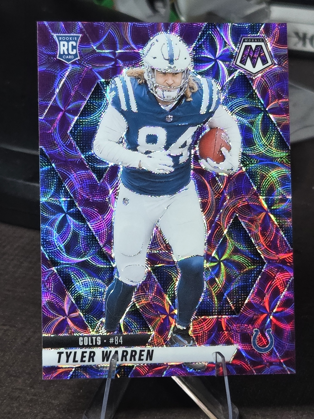 Panini Mosaic Tyler Warren Rookie Card - Blue, White, Gray
